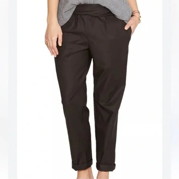HATCH Collection - Black Twist Front Maternity Pant - Picture 1 of 8
